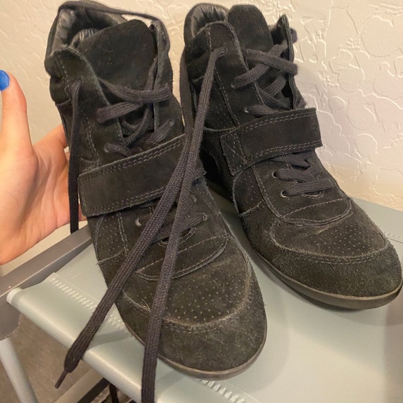 Ash Bowie Black Wedge Sneakers 40 - Picture 11 of 13
